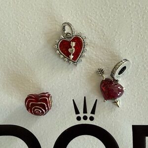 Bundle Authentic Pandora red charms bundle